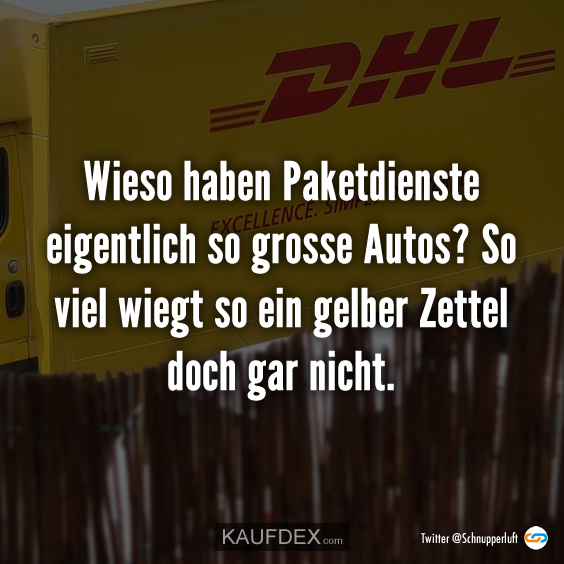 Wieso haben Paketdienste eigentlich so grosse Autos?