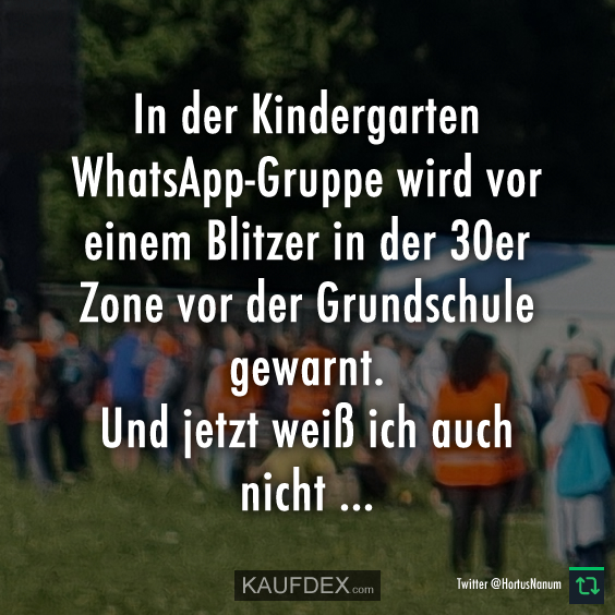 In der Kindergarten WhatsApp-Gruppe wird vor einem…