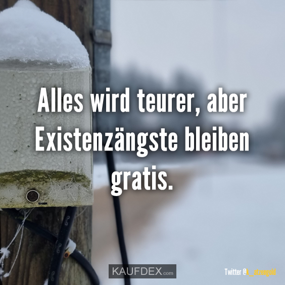 Alles wird teurer, aber Existenzängste... Kaufdex