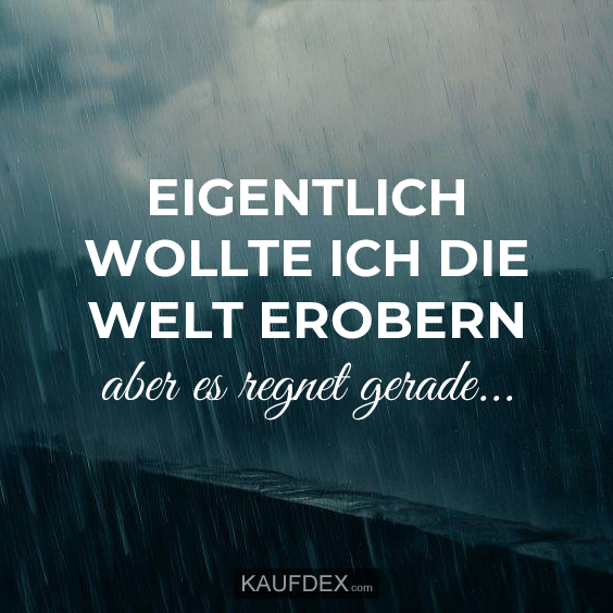 Eigentlich wollte ich die Welt erobern…