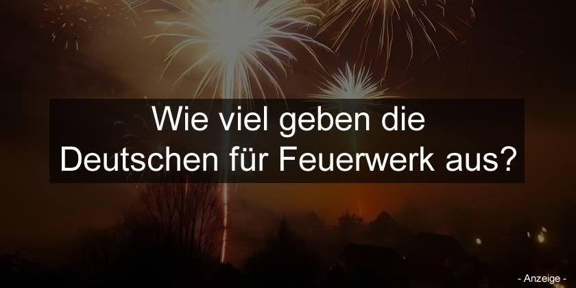 Wie viel geben die Deutschen für Feuerwerk aus?