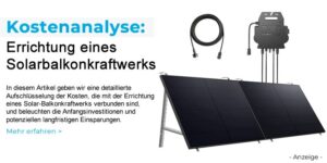 Errichtung eines Solarbalkonkraftwerks
