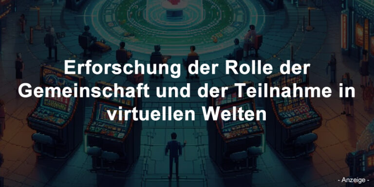 Erforschung der Rolle der Gemeinschaft und der Teilnahme in virtuellen Welten