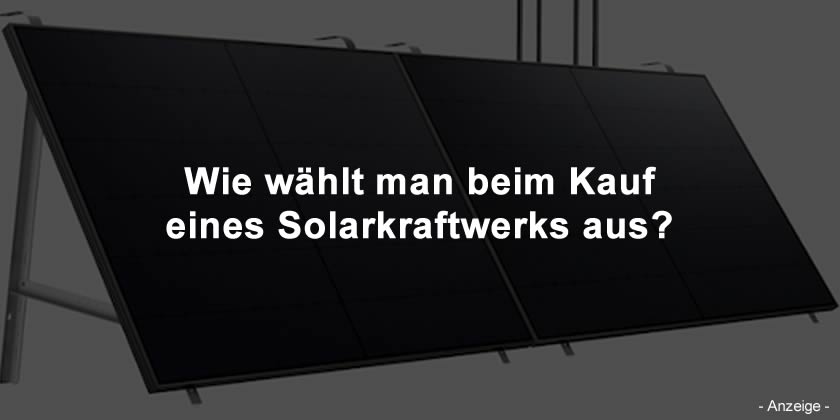 Wie wählt man beim Kauf eines Solarkraftwerks aus?