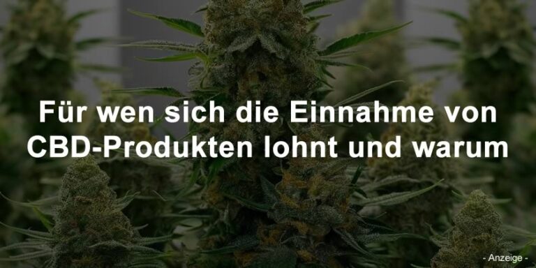 Für wen sich die Einnahme von CBD-Produkten lohnt und warum