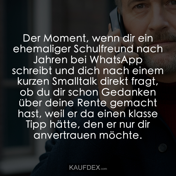 Der Moment, wenn dir ein ehemaliger Schulfreund nach Jahren bei