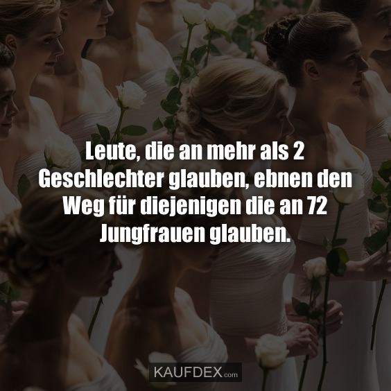 Leute, die an mehr als 2 Geschlechter glauben, ebnen den Weg für