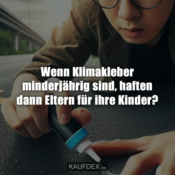 Wenn Klimakleber minderjährig sind…