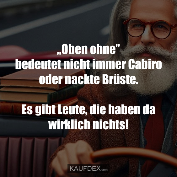 „Oben ohne” bedeutet nicht immer Cabiro... Kaufdex