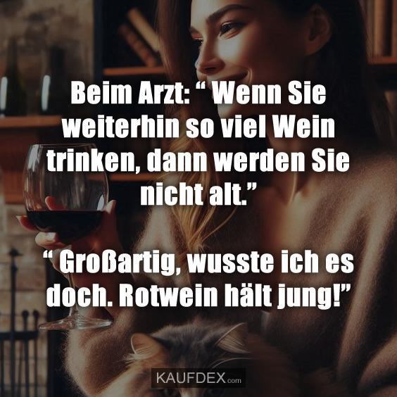 Beim Arzt: “ Wenn Sie weiterhin so viel Wein…