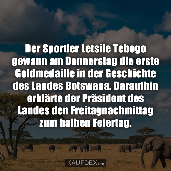 Der Sportler Letsile Tebogo gewann am Donnerstag…