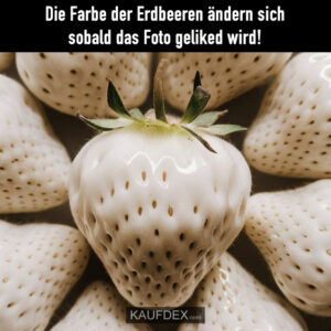 Die Farbe der Erdbeeren ändern sich sobald das Foto geliked wird!