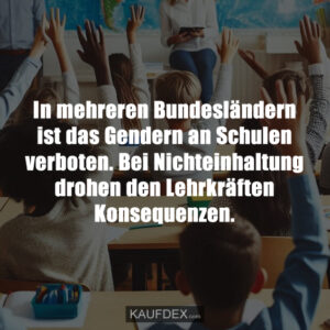 In mehreren Bundesländern ist das Gendern an Schulen verboten. Bei Nichteinhaltung drohen den Lehrkräften Konsequenzen.