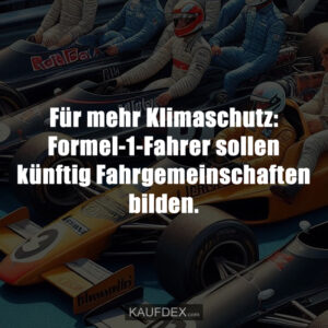 Für mehr Klimaschutz: Formel-1-Fahrer sollen künftig Fahrgemeinschaften bilden.