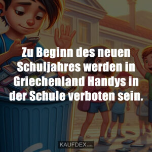 Zu Beginn des neuen Schuljahres werden in Griechenland Handys in der Schule verboten sein.