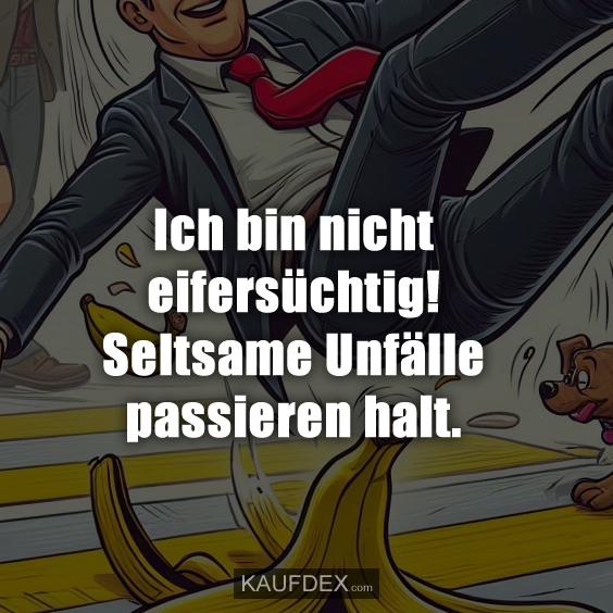 Ich bin nicht eifersüchtig! Seltsame Unfälle passieren halt.