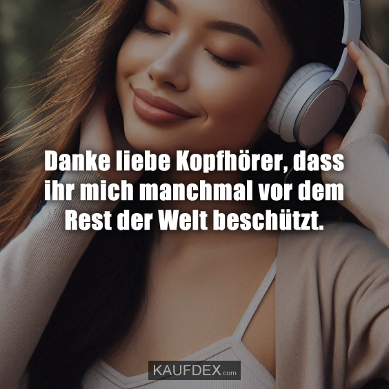 Danke liebe Kopfhörer, dass ihr mich manchmal…