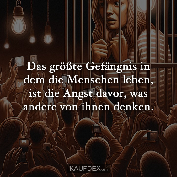 Das größte Gefängnis in dem die Menschen leben…