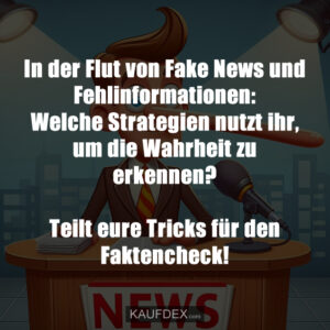 In der Flut von Fake News und Fehlinformationen: Welche Strategien nutzt ihr, um die Wahrheit zu erkennen? Teilt eure Tricks für den Faktencheck!