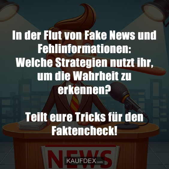 In der Flut von Fake News und Fehlinformationen: Welche Strategien nutzt ihr, um die Wahrheit zu erkennen? Teilt eure Tricks für den Faktencheck!