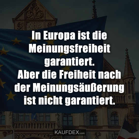 In Europa ist die Meinungsfreiheit garantiert. Aber die Freiheit nach der Meinungsäußerung ist nicht garantiert.