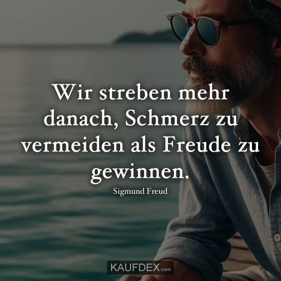 Wir streben mehr danach, Schmerz zu vermeiden…