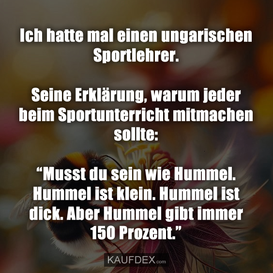 Ich hatte mal einen ungarischen Sportlehrer…