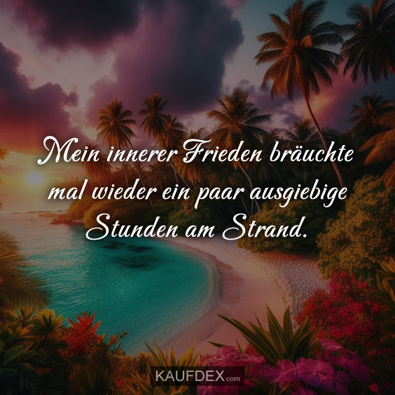 Mein innerer Frieden bräuchte mal wieder ein paar…