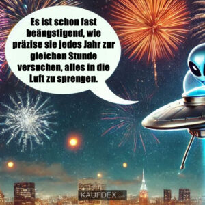 Es ist schon fast beängstigend, wie präzise sie jedes Jahr zur gleichen Stunde versuchen, alles in die Luft zu sprengen.