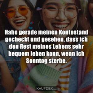 Zwei Engländer und ein Schotte sind zur Hochzeitsfeier eingeladen. Der eine Engländer: "Ich schenke ein Essservice für sechs Personen." Der andere: "Ich ein Kaffeeservice für sechs Personen." Der Schotte triumphierend: "Ich schenke ein Teesieb für 32 Personen."