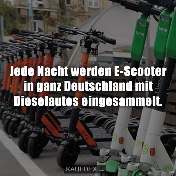 Jede Nacht werden E-Scooter in ganz Deutschland mit Dieselautos eingesammelt.