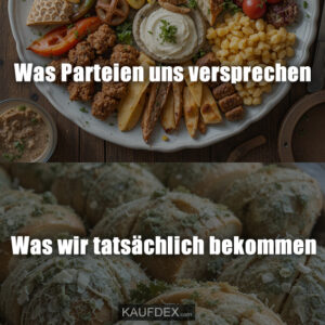 Was Parteien uns versprechen. Was wir tatsächlich bekommen.