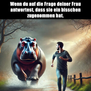 Wenn du auf die Frage deiner Frau antwortest, dass sie ein bisschen zugenommen hat.