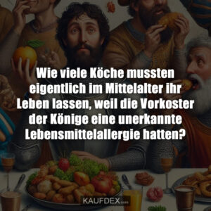 Wie viele Köche mussten eigentlich im Mittelalter ihr Leben lassen, weil die Vorkoster der Könige eine unerkannte Lebensmittelallergie hatten?