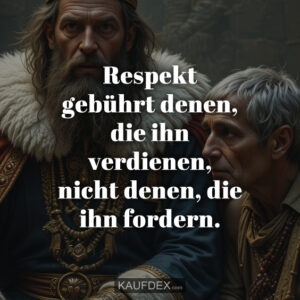 Respekt gebührt denen, die ihn verdienen, nicht denen, die ihn fordern.