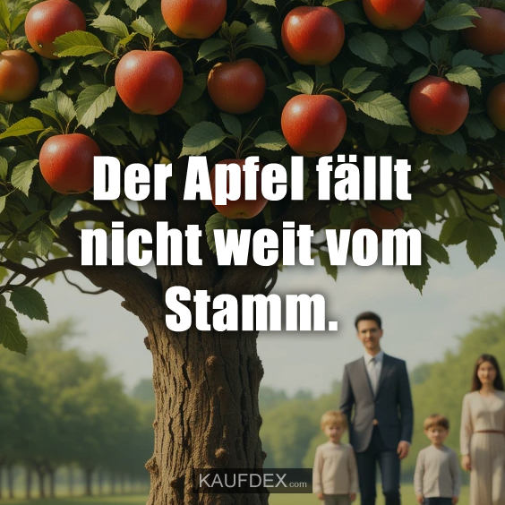 Der Apfel fällt nicht weit vom Stamm.