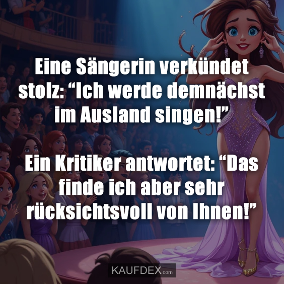 Eine Sängerin verkündet stolz: “Ich werde demnächst…