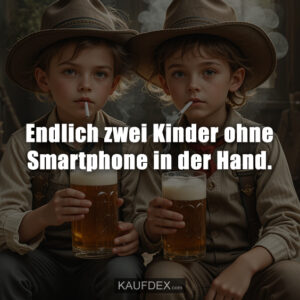 Endlich zwei Kinder ohne Smartphone in der Hand.