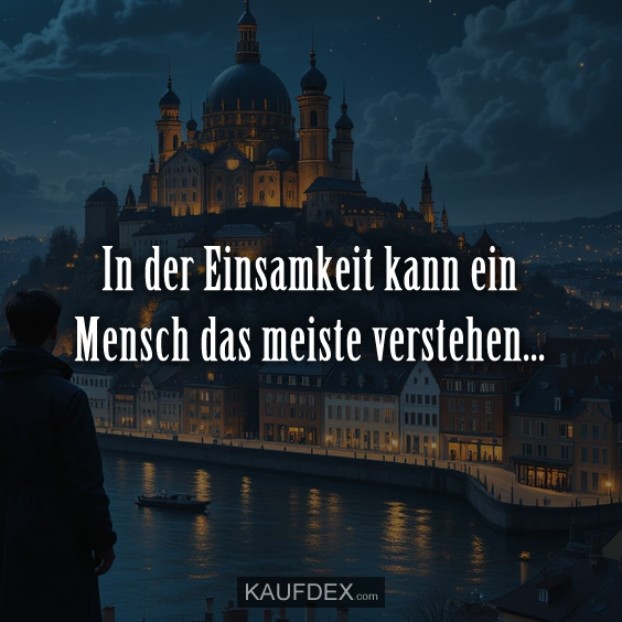 In der Einsamkeit kann ein Mensch das…