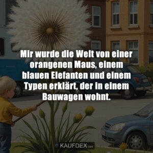 Mir wurde die Welt von einer orangenen Maus, einem blauen Elefanten und einem Typen erklärt, der in einem Bauwagen wohnt.
