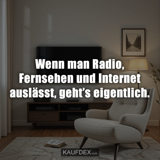Wenn man Radio, Fernsehen und Internet auslässt…