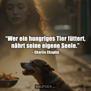 “Wer ein hungriges Tier füttert, nährt seine eigene Seele.” – Charlie Chaplin