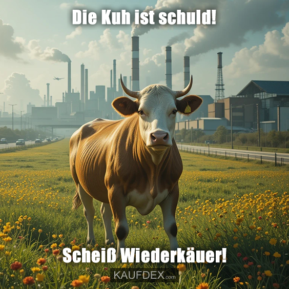 Die Kuh ist schuld! Scheiß Wiederkäuer!