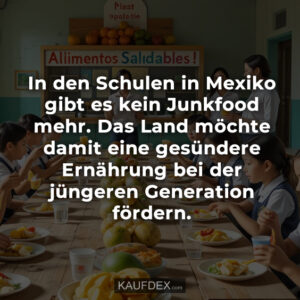 In den Schulen in Mexiko gibt es kein Junkfood mehr. Das Land möchte damit eine gesündere Ernährung bei der jüngeren Generation fördern.