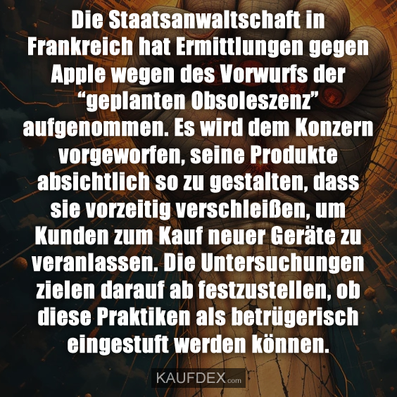 Die Staatsanwaltschaft in Frankreich…