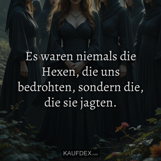 Es waren niemals die Hexen, die uns…
