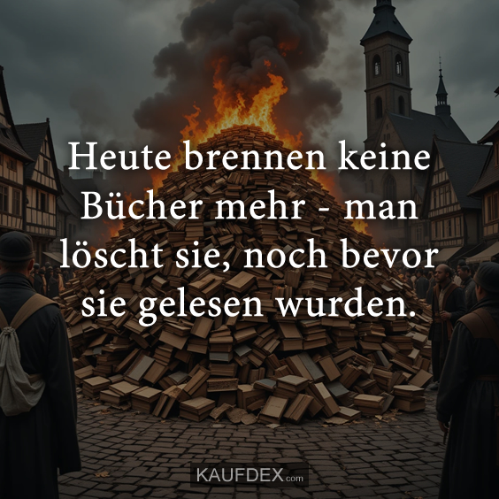 Heute brennen keine Bücher mehr…