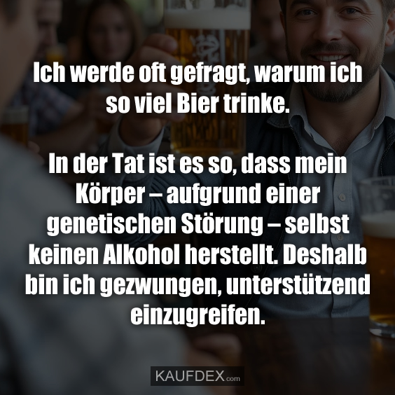 Ich werde oft gefragt, warum ich so…