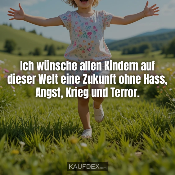 Ich wünsche allen Kindern auf dieser Welt…