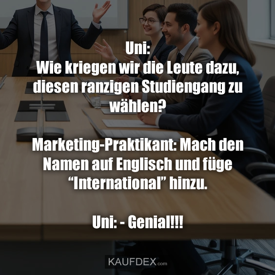 Uni: Wie kriegen wir die Leute dazu, diesen ranzigen…